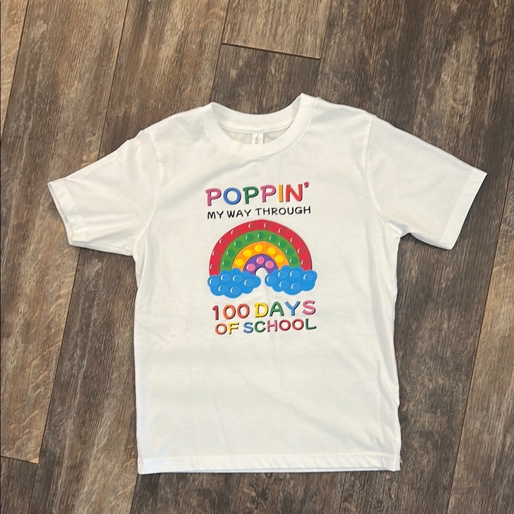Kids 100 Day of School T-Shirt- rainbow